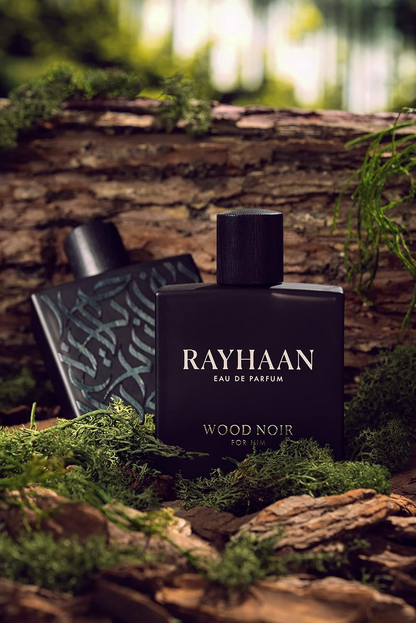 Rayhaan Wood Noir Eau De Parfum for Men 100ml – Bold, Dark & Woody Masculine Fragrance