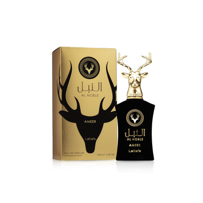 Lattafa Al Noble Ameer Eau De Parfum 100ml – Regal Woody Oriental Fragrance for Men